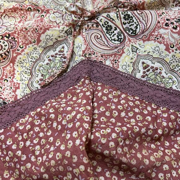 Y2K Babydoll Top Sz Large Bell Sleeve Fairy Boho Cottage Peasant Blouse Coquette - Picture 4 of 6